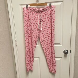Dreamiere Pink Candy Cane Pajama Joggers